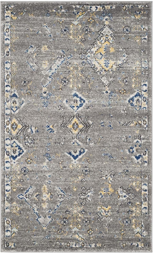 Evoke Collection EVK224G Alfombra decorativa bohemia y oriental que no