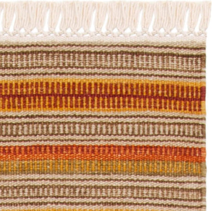 Kilim Collection NVK177A Alfombra cuadrada de lana tribal del suroeste de 7
