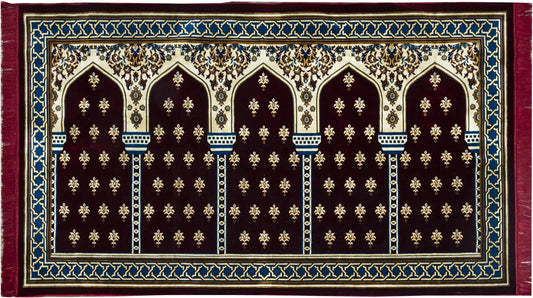 Alfombra de oración islámica turca Janamaz Sajada para múltiples personas para