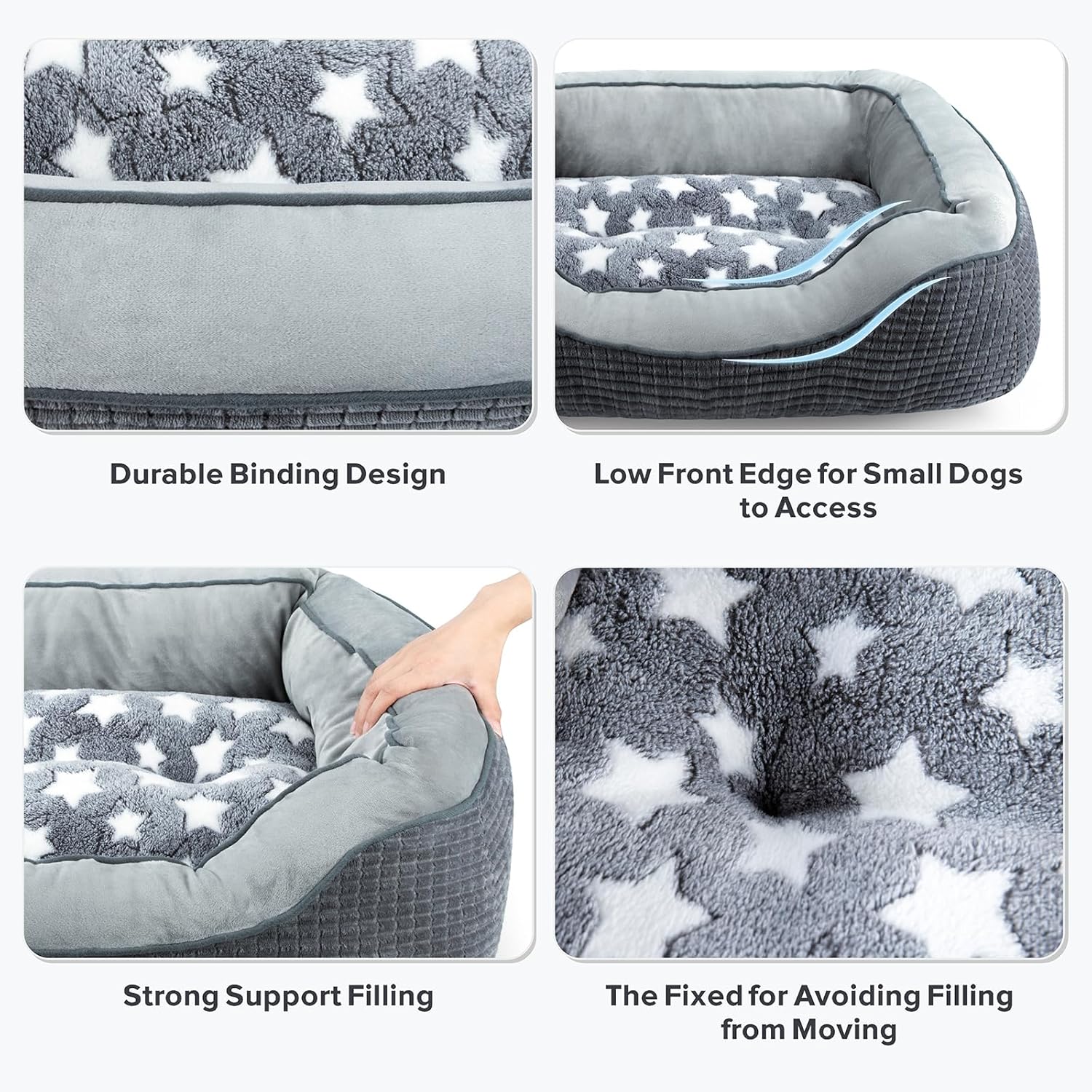 SIWA MARY Camas para perros pequeños y gatos, sofá cama lavable para perros con...