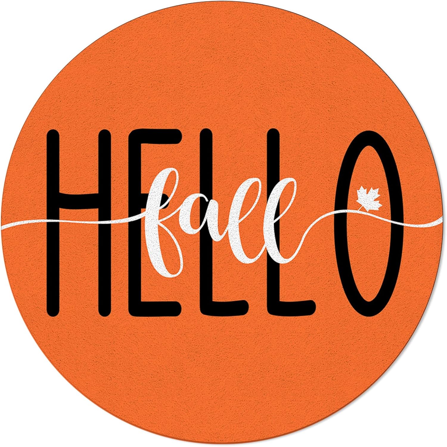 Orange Round Area Rug 6ft, Washable Indoor Carpet for...