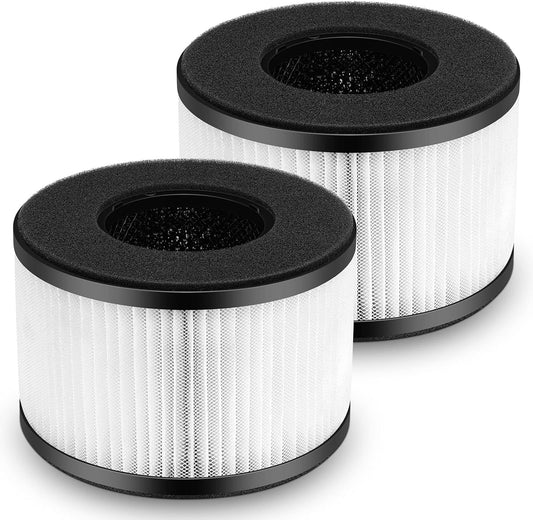 Paquete de 2 filtros de repuesto BS-03 True HEPA para purificador de aire PARTU...