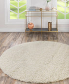 Rugs.com - Alfombra de la colección Über Cozy Solid Shag  Alfombra redonda de...