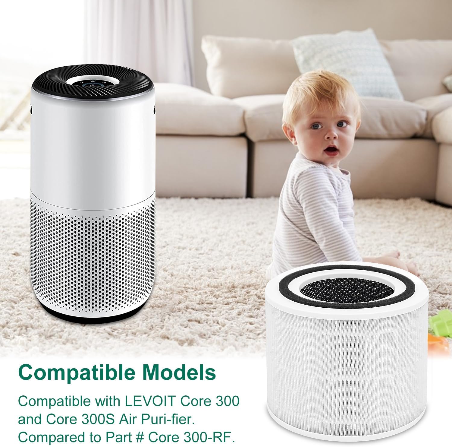 Core 300 - Paquete de 4 unidades compatibles con LEVOIT Core 300 y Core 300S,...