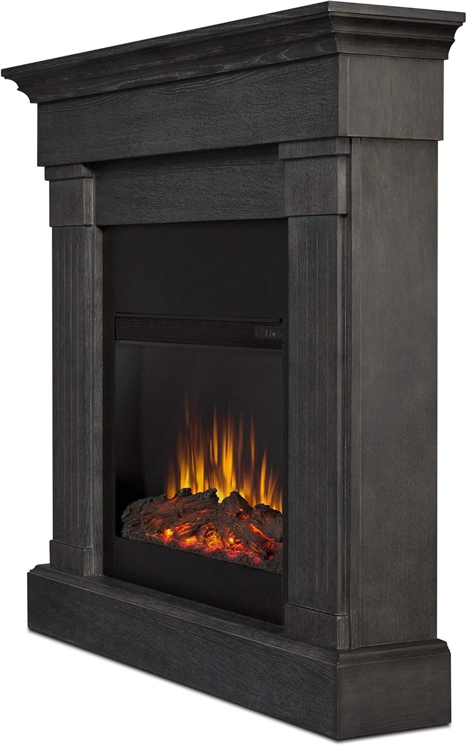 Misc Chimenea eléctrica gris por - 47.4l x 9.5w 41.9h termostato ajustable de...