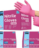 Inspire Guantes desechables sin látex Guantes de nitrilo rosa para peluquería y