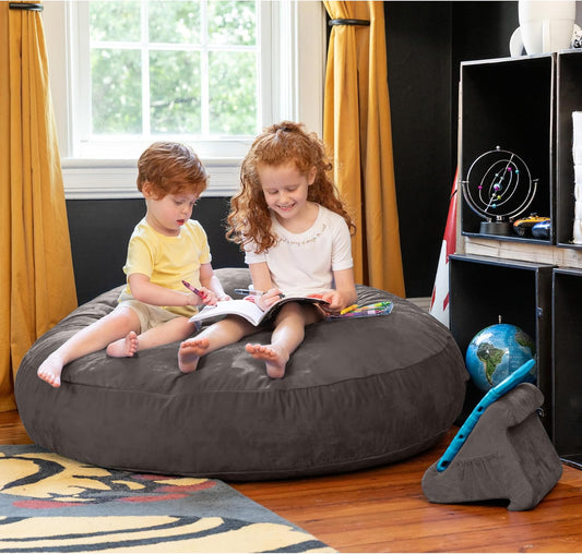 Jaxx Bean Bags Cocoon Junior - Puf de microgamuza para niños, 4 pies, color...