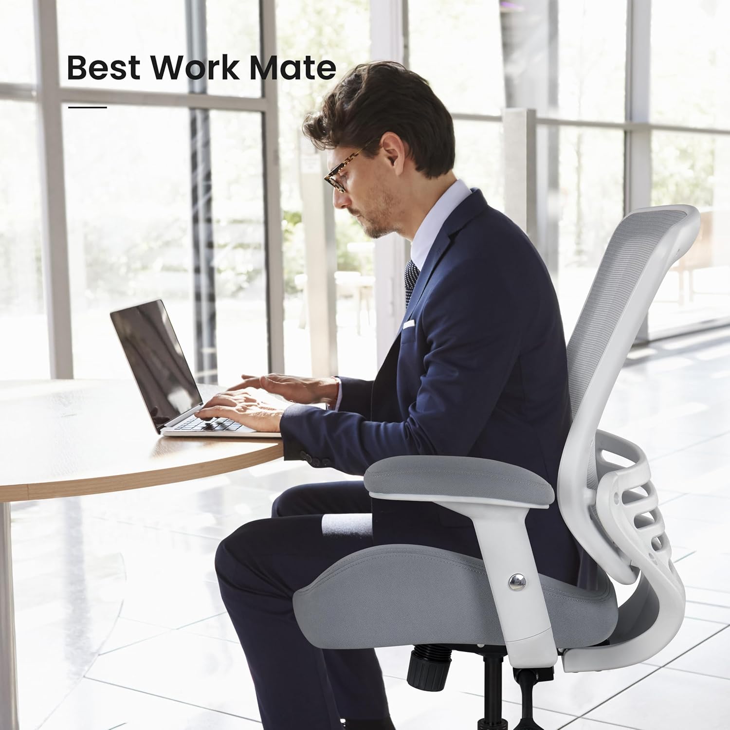 BOLISS Silla ergonómica de malla para computadora de 400 libras, silla de...