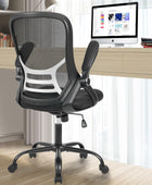 Silla de oficina ergonómica de malla giratoria para computadora, cómoda, brazos...