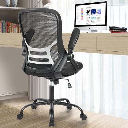 Silla de oficina ergonómica de malla giratoria para computadora, cómoda, brazos...