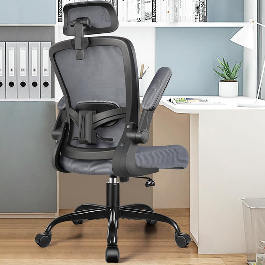 FelixKing Silla de oficina ergonómica, silla de escritorio con reposacabezas y...