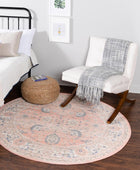 Unique Loom Whitney Collection - Alfombra tradicional con borde (7 pies x 7...