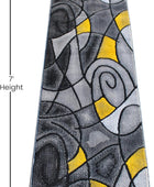 EMMA + OLIVER Urbane - Alfombra decorativa de olefina de felpa, patrón...