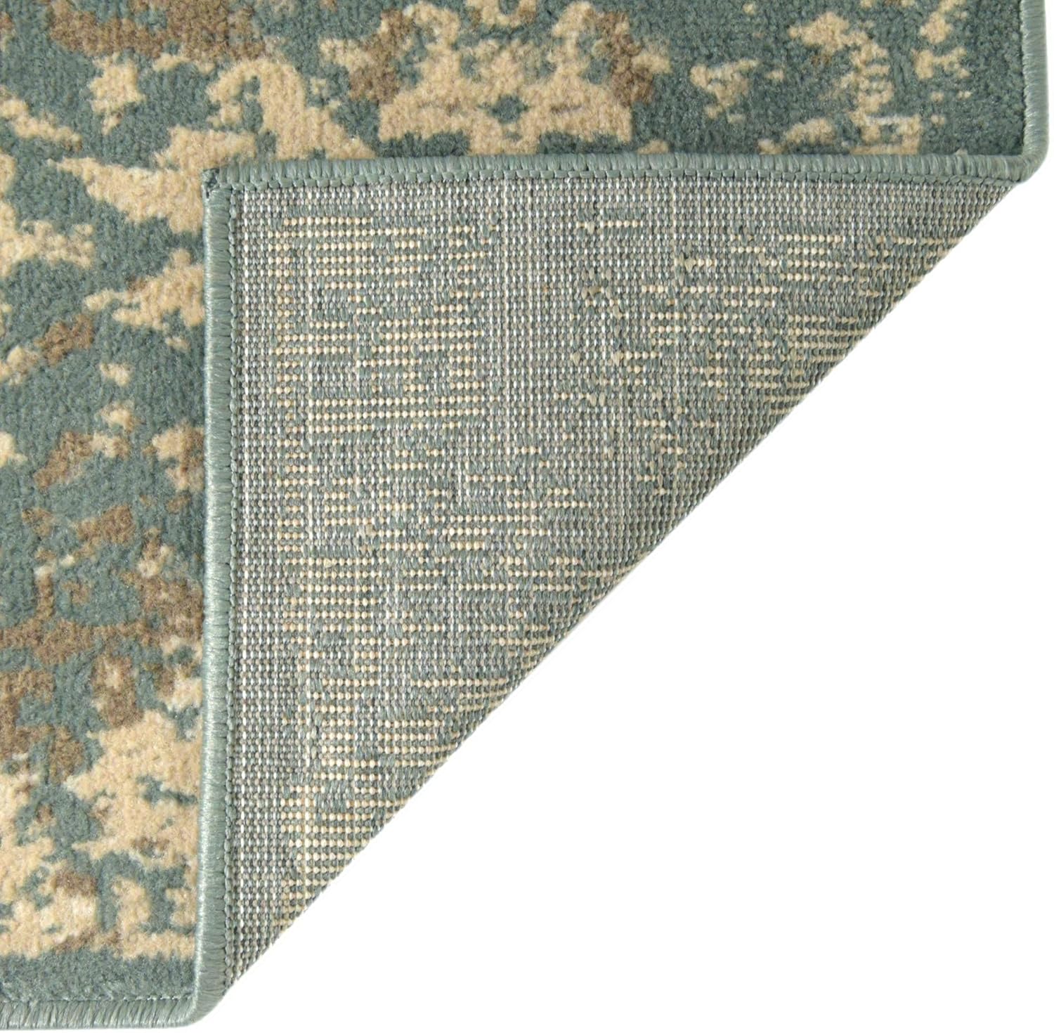 Rugs.com Mojave Collection - Alfombra mediana verde de 5 x 8 pies, perfecta...
