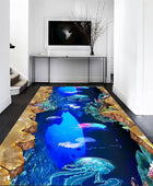 Alfombra de corredor de animales marinos, 2.6 x 10 pies, hermosa alfombra 3D de...