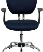 Silla de trabajo de malla con respaldar medio Flash Furniture con brazos y...