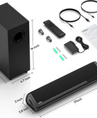 Saiyin Barras de sonido para TV con subwoofer, barra de sonido pequeña de bajo...
