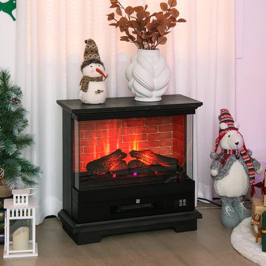 Tangkula Chimenea independiente de 27 pulgadas, calentador eléctrico de...