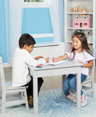 Melissa & Doug Mesa y sillas-Muebles grises - Juego de mesa y sillas de madera...