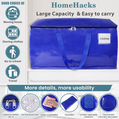 Bolsas de mudanza resistentes con cremalleras fuertes y asas, suministros de