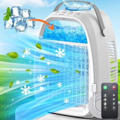 Ventilador de aire acondicionado portátil, mini aire acondicionado evaporativo
