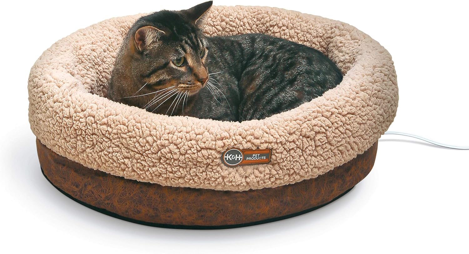 K&H PET PRODUCTS Cama térmica térmica para gatos con taza termoplástica, cama...