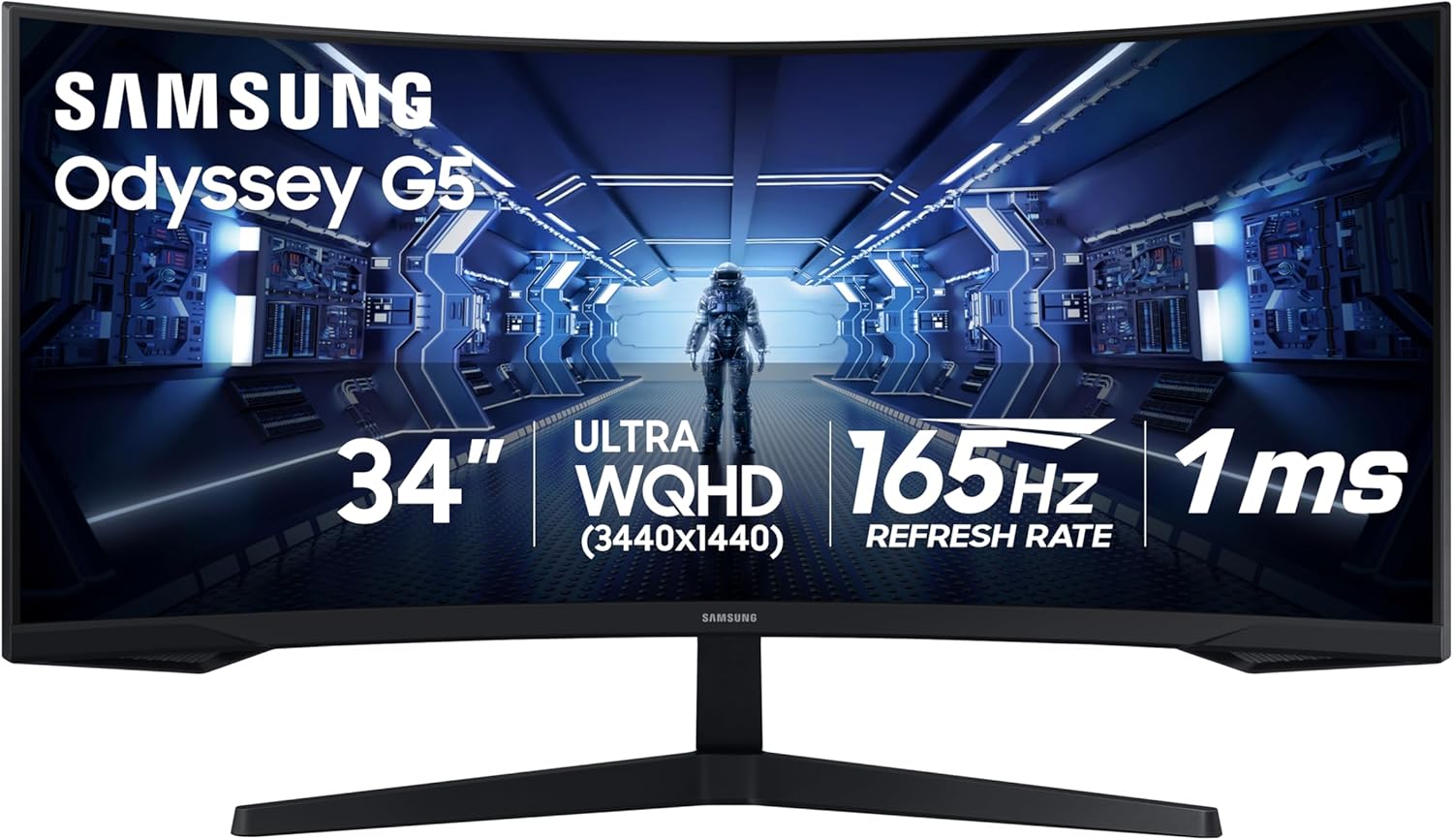 SAMSUNG - Monitor de juegos ultraancho Odyssey G5 de 34 pulgadas con pantalla...