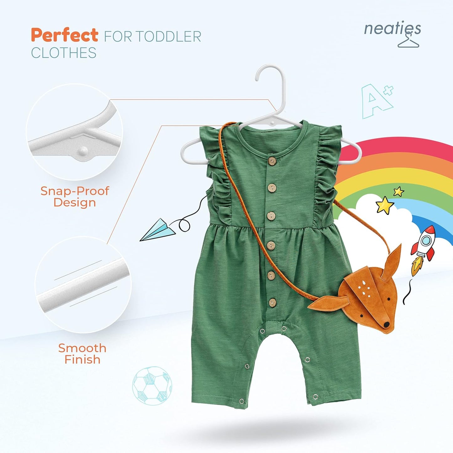 Perchas para bebés fabricadas en Estados Unidos, perchas para niños para ropa...