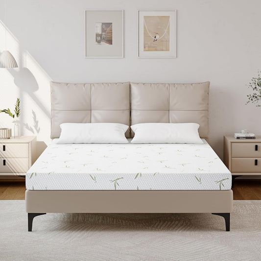 Colchón de espuma viscoelástica individual de 6 pulgadas para niños, colchón