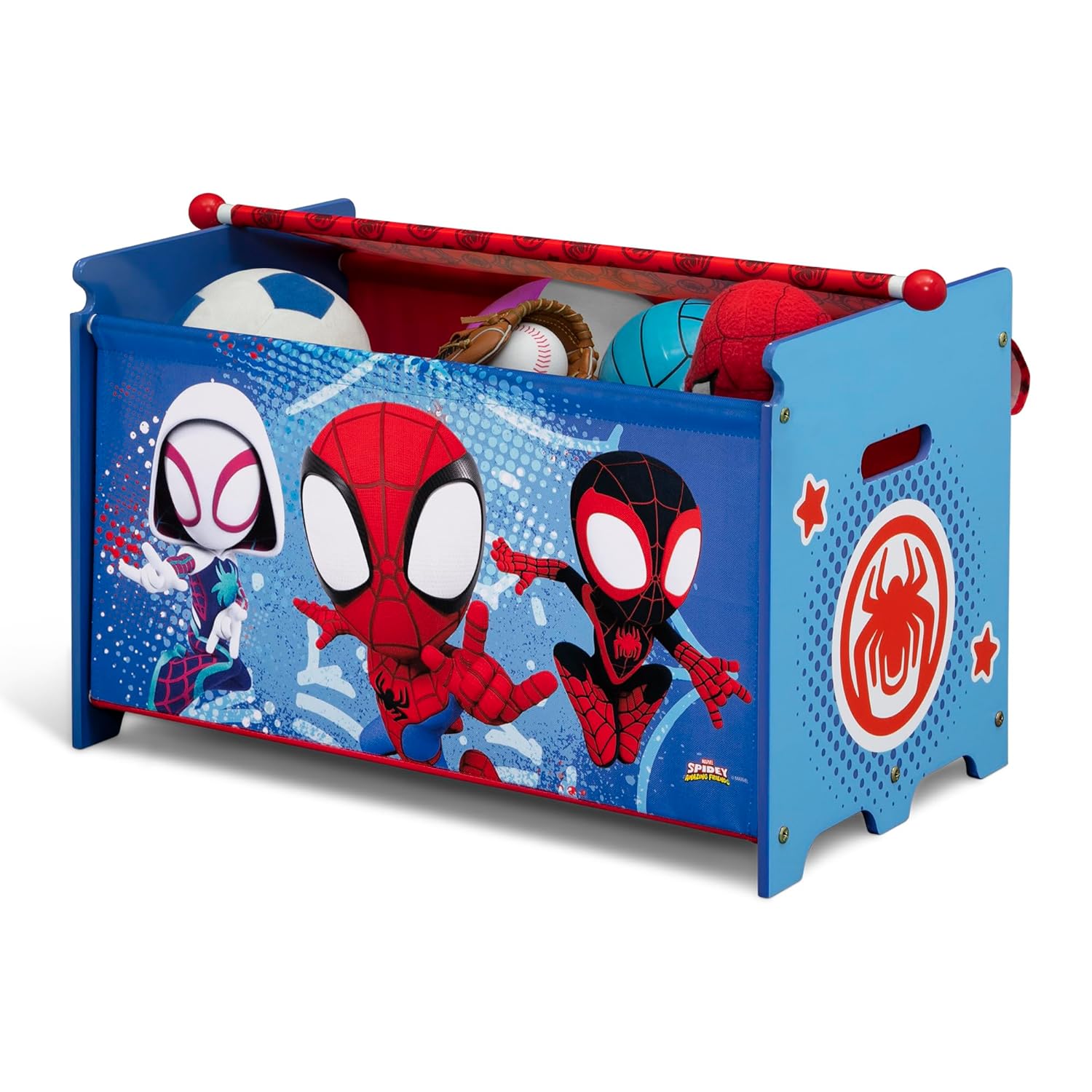Delta Children Marvel Spidey and His Amazing Friends - Caja de juguetes con...