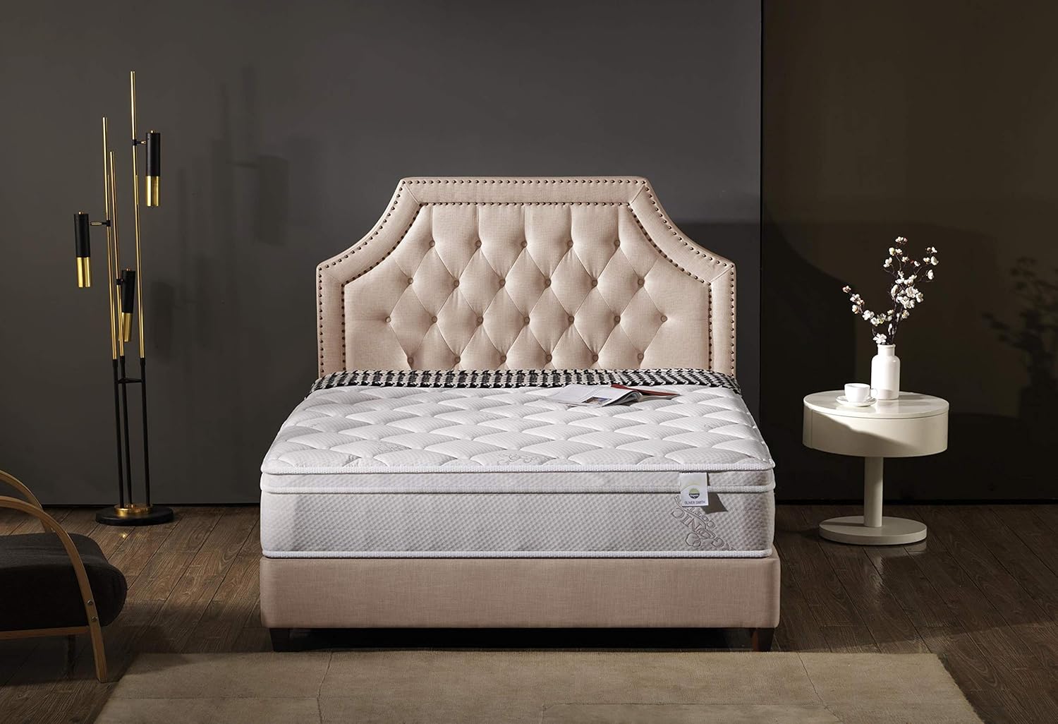 Oliver Smith Algodón orgánico 12 pulgadas Sueño de lujo Top de almohada de