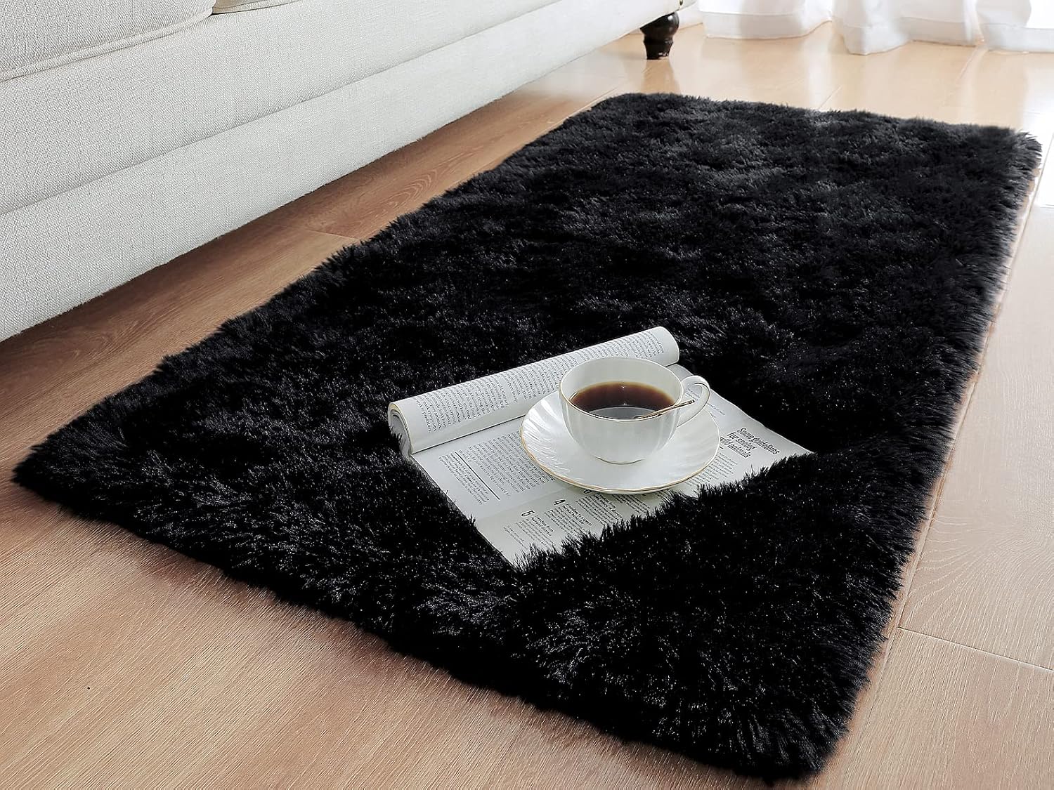 HOMORE - Alfombra de pasillo mullida moderna, para dormitorio, sala de estar,...