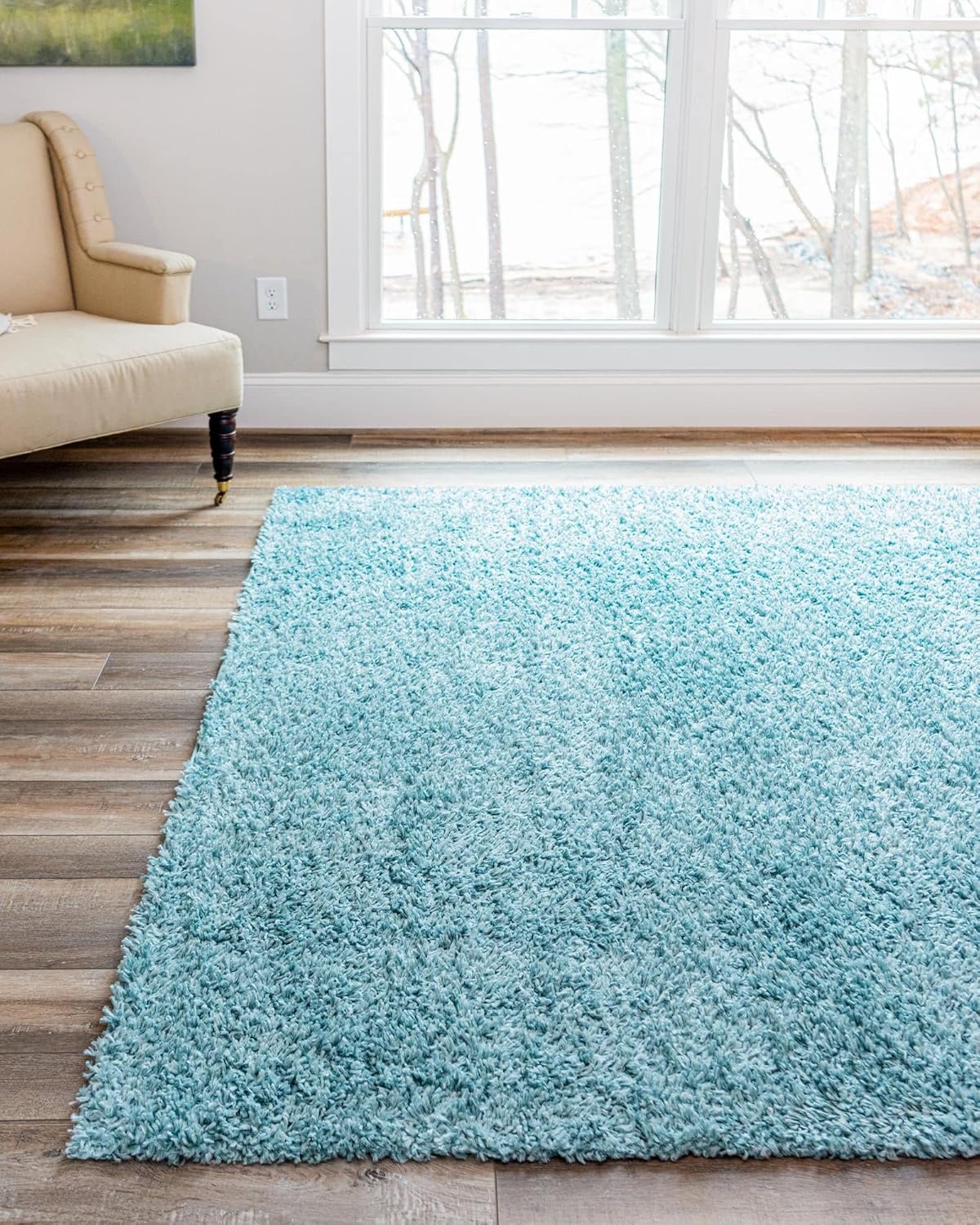 Rugs.com Zermatt Shag Collection - Alfombra cuadrada de 10 pies de largo, color...
