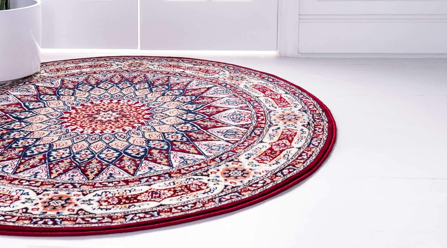 Unique Loom Colección Narenj - Adams - Alfombra redonda de 5 pies 1 pulgada,...