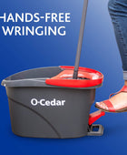 O-Cedar EasyWring Trapeador giratorio de microfibra, sistema de limpieza de