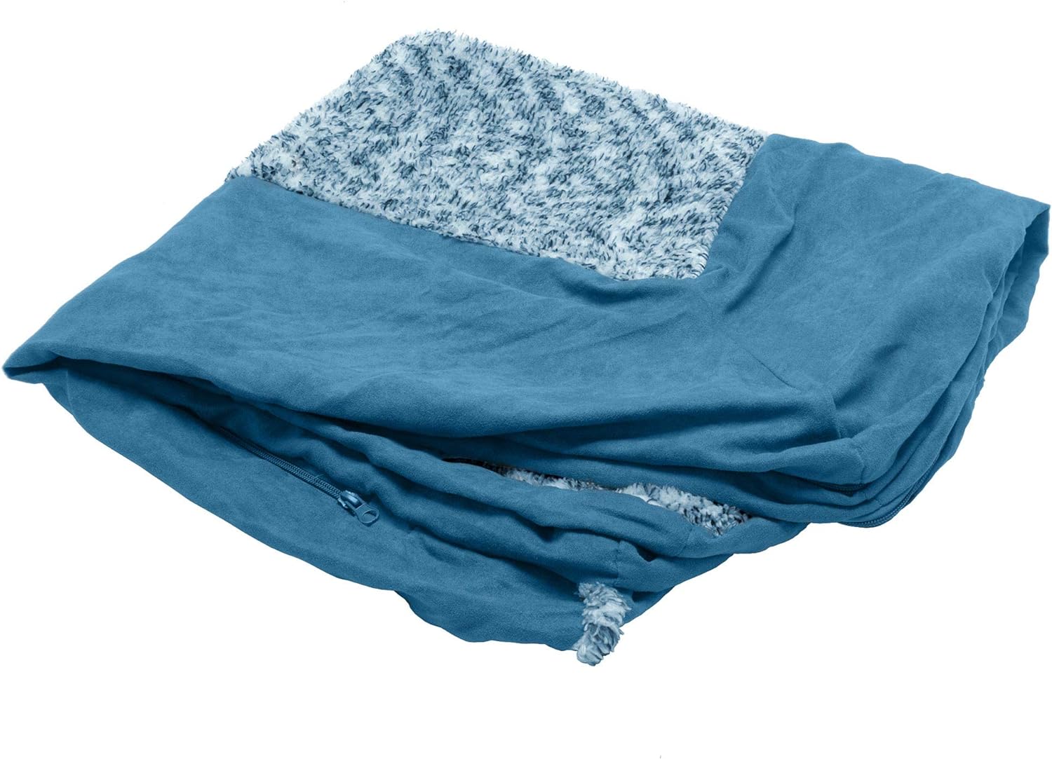 Funda de repuesto para cama de perro de piel, sintética y gamuza, de dos