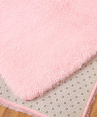 AMTOVO Alfombra peluda para sala de estar, 9 x 12 pulgadas, color rosa, grande,...