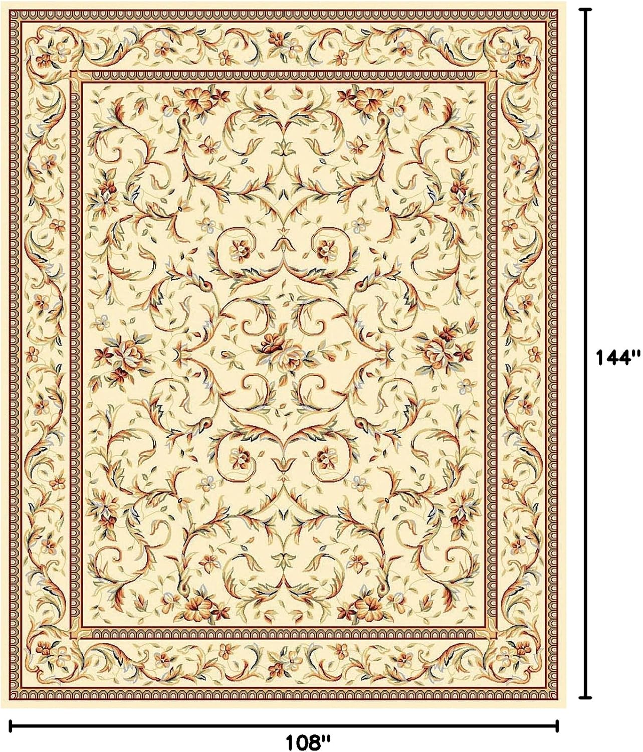 SAFAVIEH Lyndhurst Collection - Alfombra de área de 9 x 12 pies, marfil y...