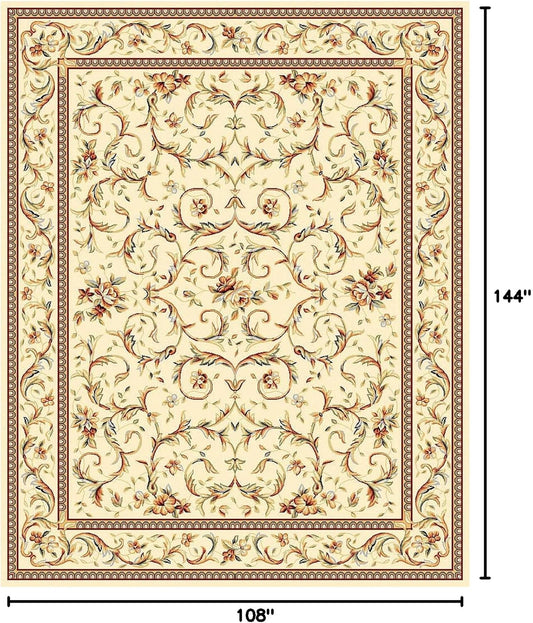SAFAVIEH Lyndhurst Collection - Alfombra de área de 9 x 12 pies, marfil y...