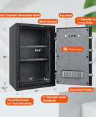 Caja de seguridad biométrica a prueba de fuego de 2.0 pies cúbicos, caja fuerte...