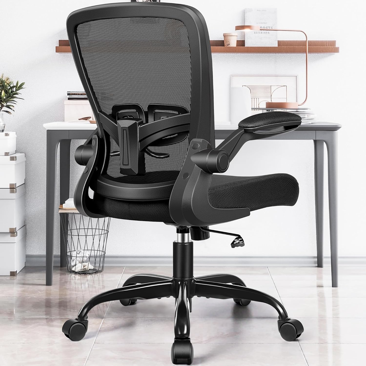 Felixking Silla de oficina, ergonómica de escritorio con altura ajustable y...