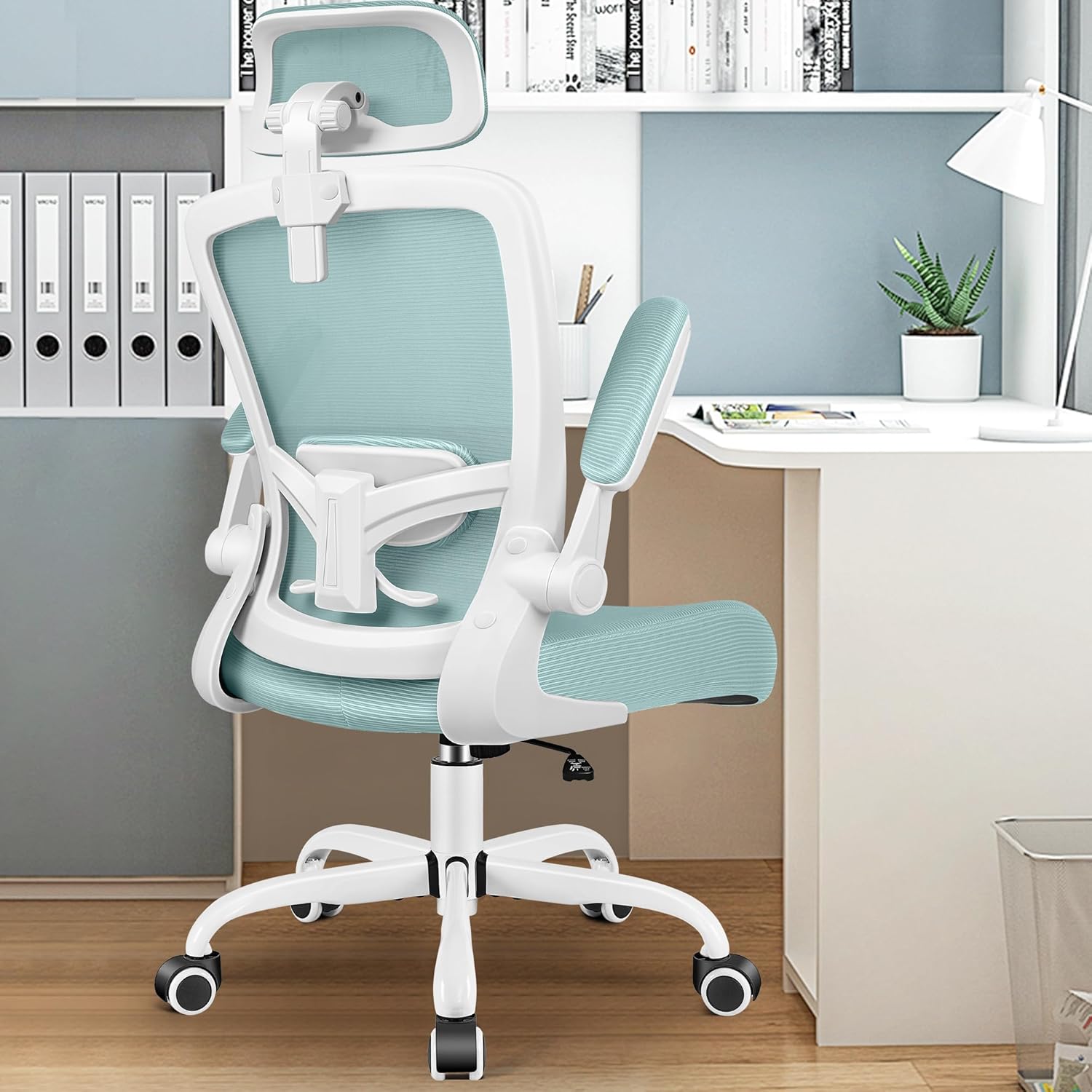 FelixKing Silla de oficina ergonómica, silla de escritorio con reposacabezas y...