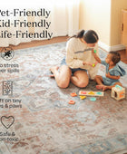 RUGGABLE Absida Sage - Alfombra lavable a máquina, apta para mascotas y niños,...