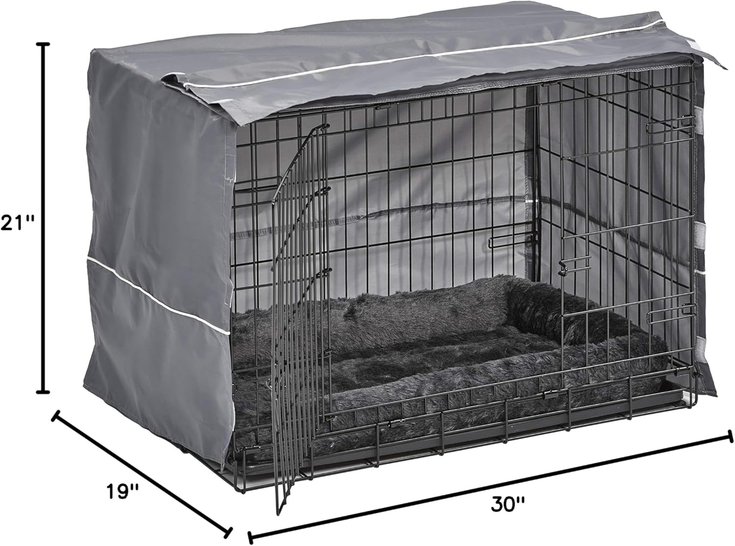 MidWest Homes for Pets El kit de jaula para perros de doble puerta incluye una...