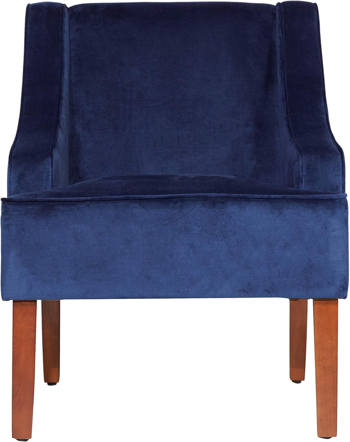 HomePop - Sillón con brazos curvados para sala de estar - Terciopelo azul marino