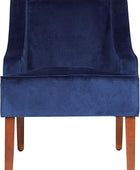 HomePop - Sillón con brazos curvados para sala de estar - Terciopelo azul marino