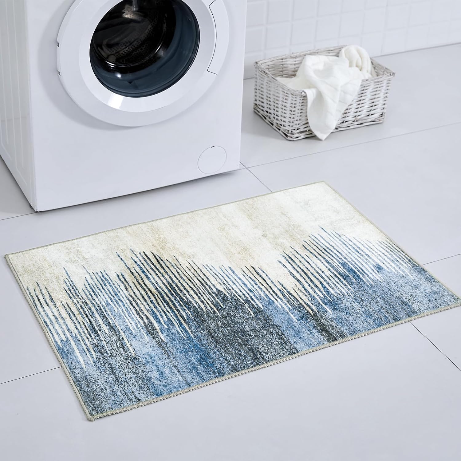 Alfombra lavable moderna Samll alfombra de área de 2 x 3 pulgadas, alfombra de...