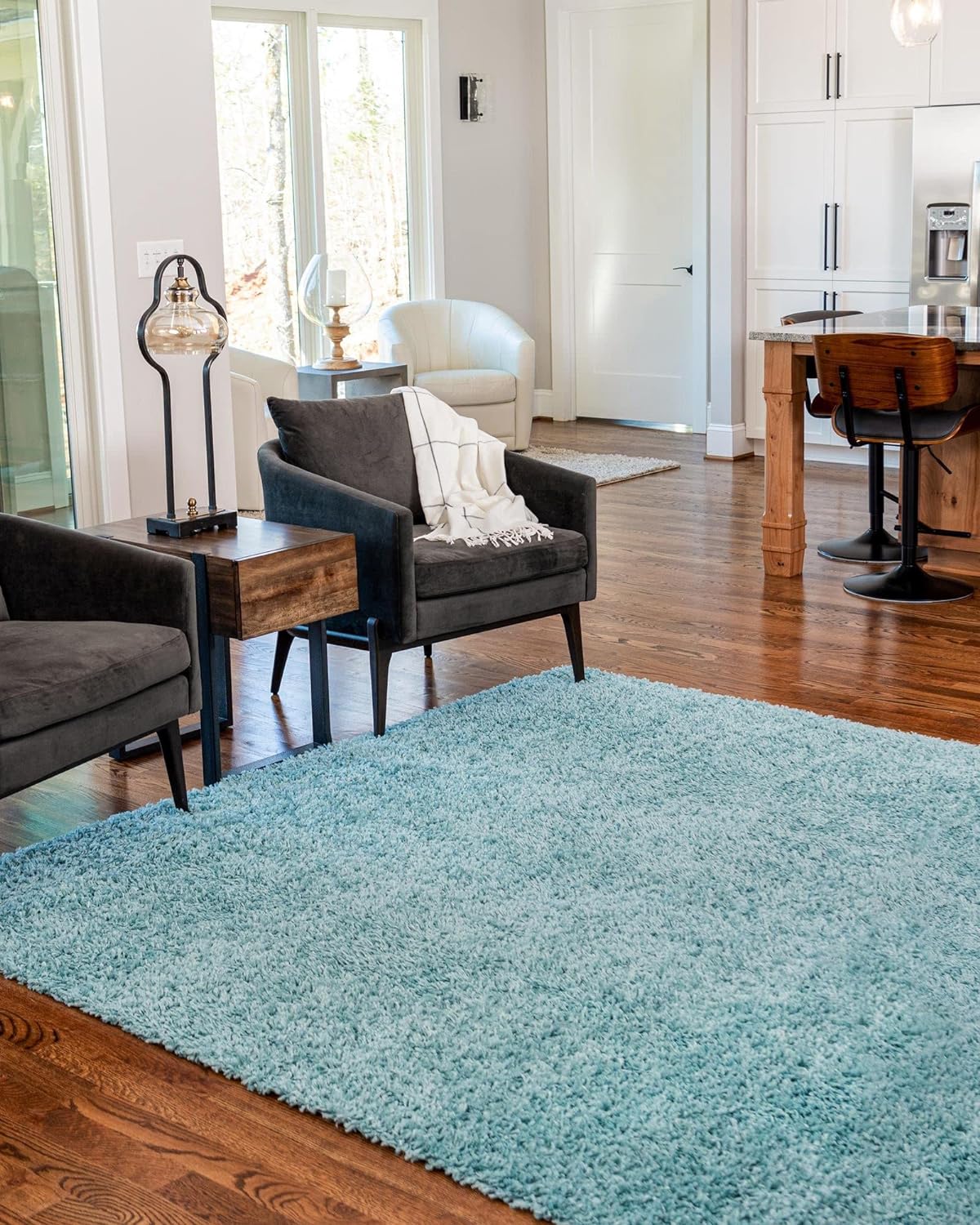 Rugs.com Zermatt Shag Collection - Alfombra cuadrada de 10 pies de largo, color...