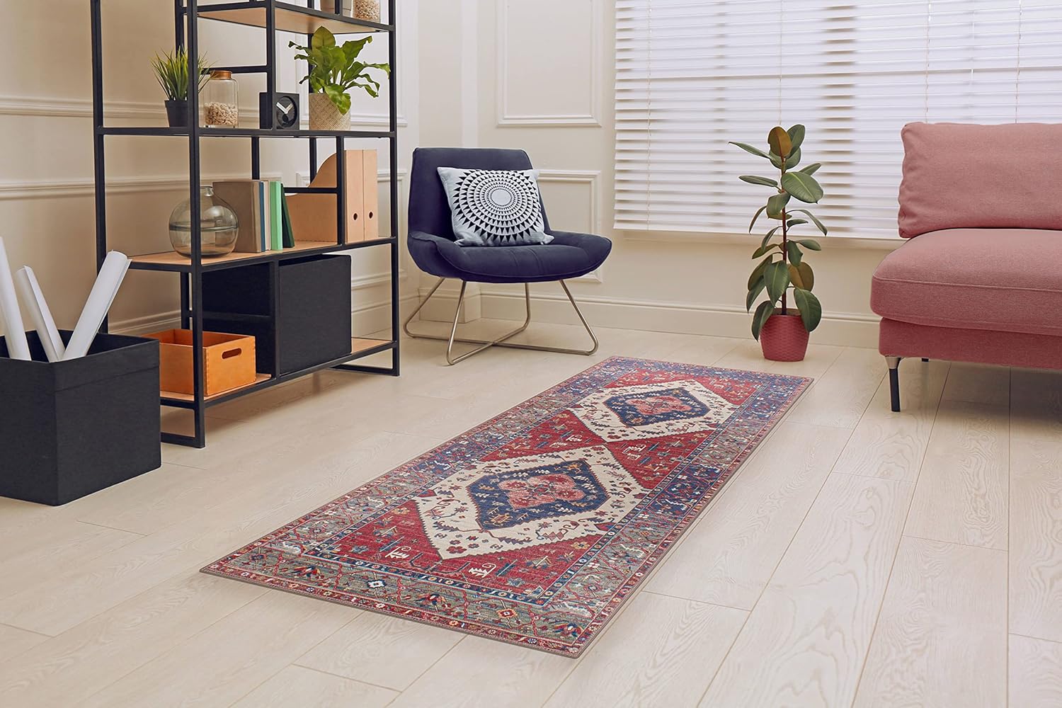 Alfombra lavable a máquina para sala de estar, dormitorio, cuarto de baño,