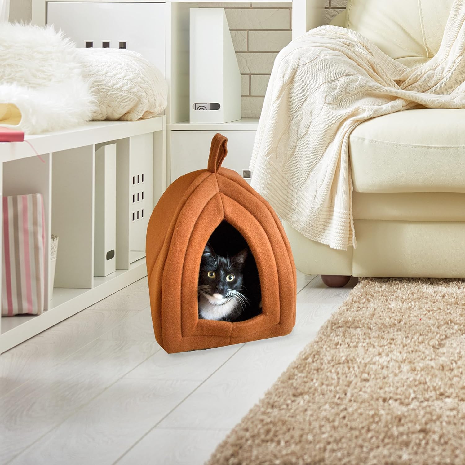 Cama para gatos de tienda de campaña  iglú PAW, beige, Bronceado